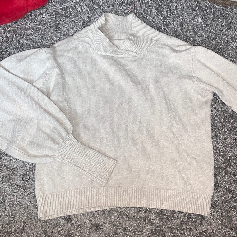 Cream colored sweater!